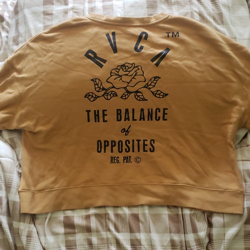 RVCA Mustard Crop Pullover Sweater